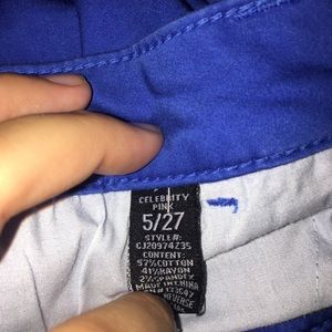 Celebrity Pink Pants - NWOT Celebrity Pink skinny jeans royal blue 5/27 Celebrity Pink Pants - NWOT Celebrity Pink skinny jeans royal blue 5/27